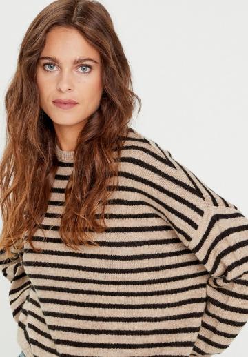 Пуловер в полоску