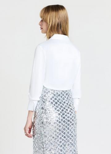 Атласная блузка