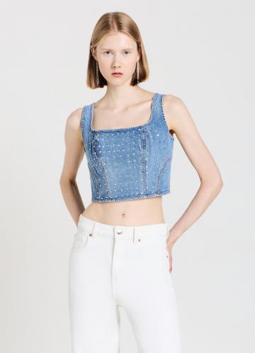 Джинсовая жилетка