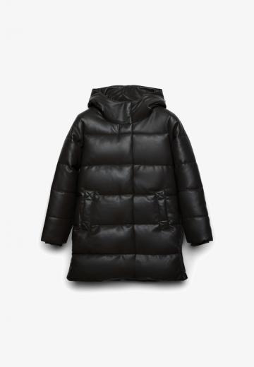 Пальто из искусственной кожи