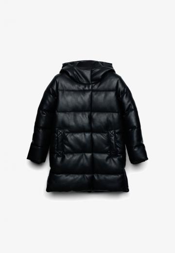 Пальто из искусственной кожи