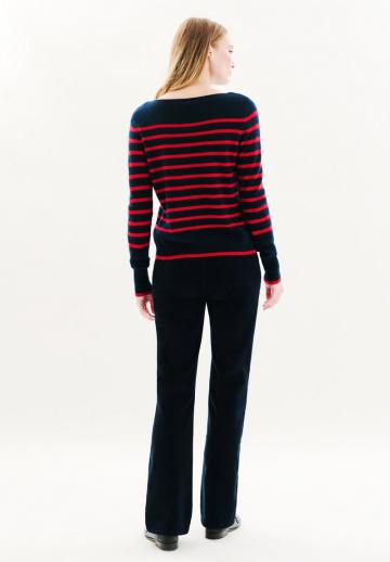 Пуловер в полоску