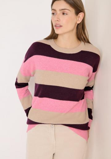 Пуловер в полоску