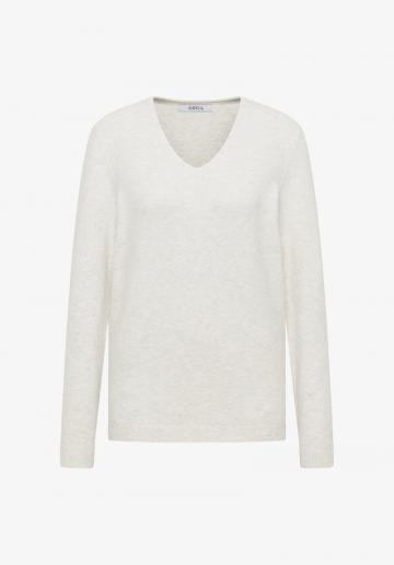 Пуловер с вырезом V