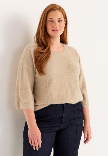 Пуловер с рукавом три четверти