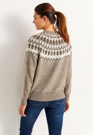 Жаккардовая вязаная кофта