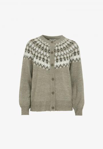 Жаккардовая вязаная кофта