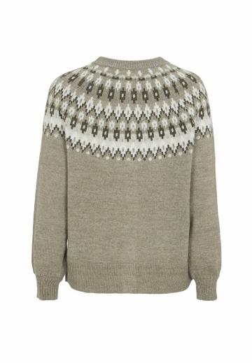Жаккардовая вязаная кофта