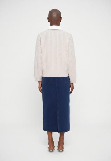 Пуловер с воротником поло