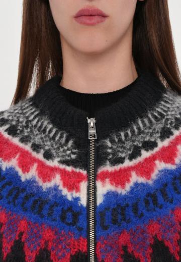 Жаккардовая вязаная кофта