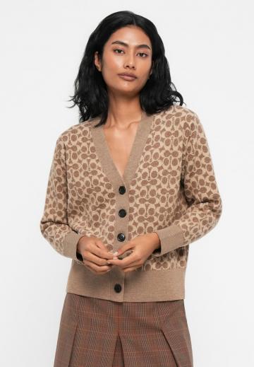 Жаккардовая вязаная кофта