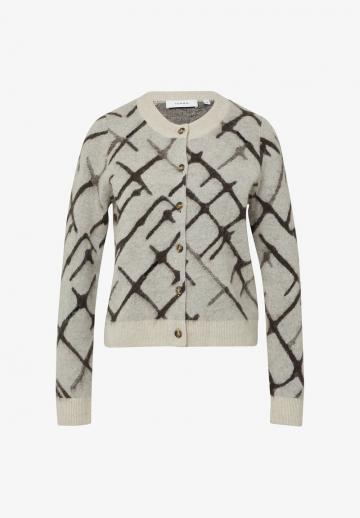 Жаккардовая вязаная кофта