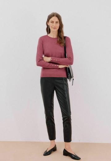 Пуловер с рукавом три четверти