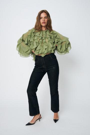 Прямые джинсы