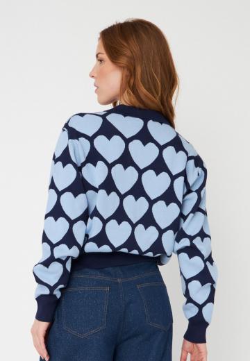 Пуловер с воротником поло