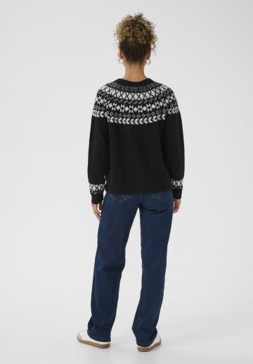 Жаккардовая вязаная кофта