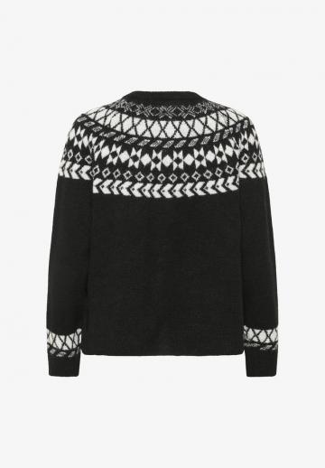 Жаккардовая вязаная кофта