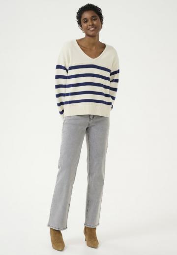 Пуловер в полоску