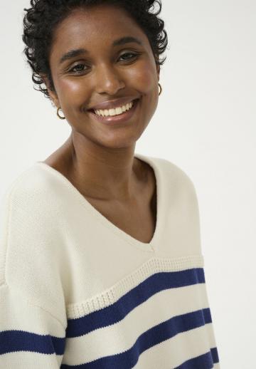 Пуловер в полоску