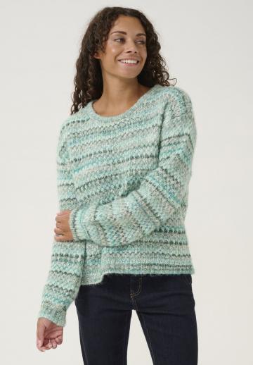 Пуловер в полоску