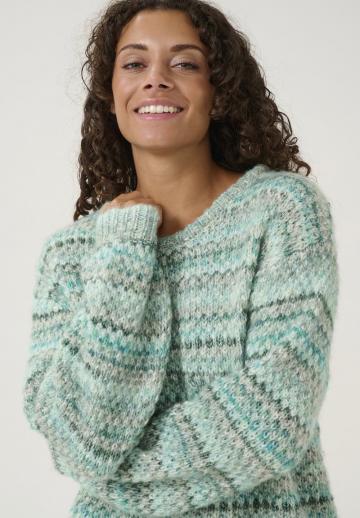 Пуловер в полоску