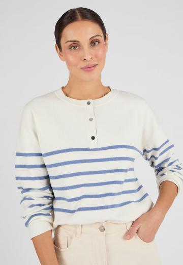 Пуловер в полоску