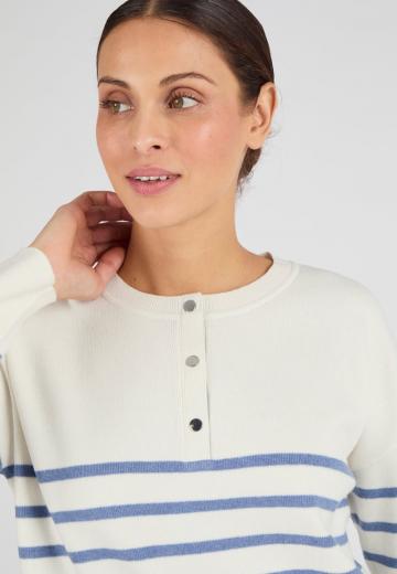 Пуловер в полоску