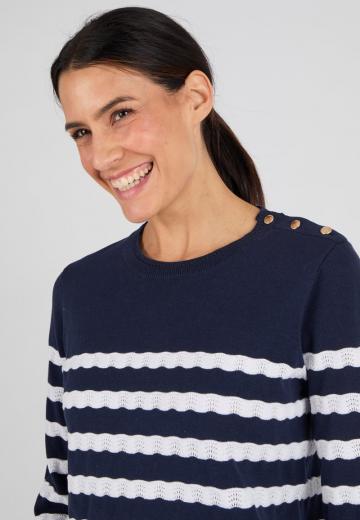 Пуловер в полоску