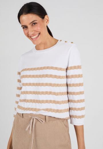 Пуловер с рукавом три четверти