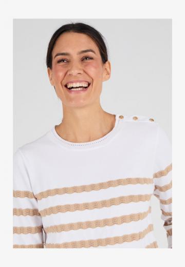 Пуловер с рукавом три четверти