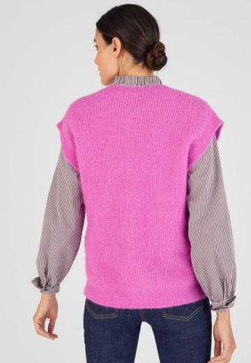 Пуловер с коротким рукавом