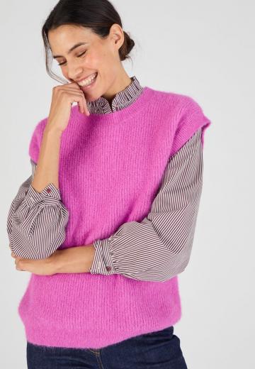 Пуловер с коротким рукавом