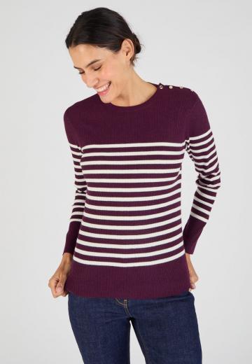 Пуловер в полоску