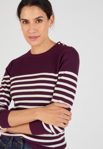 Пуловер в полоску