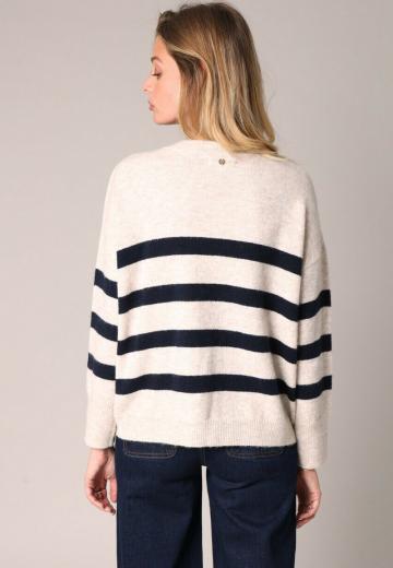 Пуловер в полоску