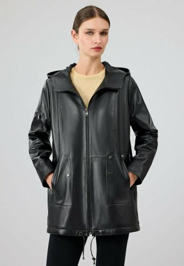 Кожаное пальто