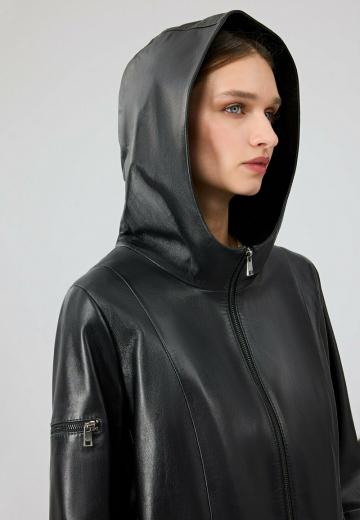 Кожаное пальто