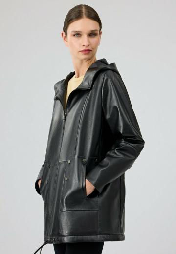 Кожаное пальто