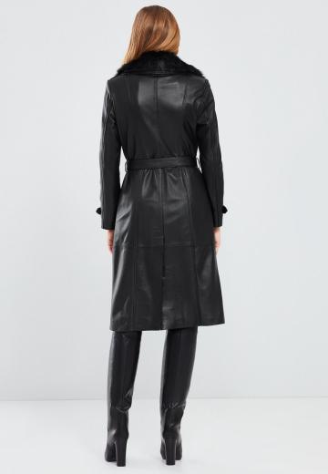 Кожаное пальто