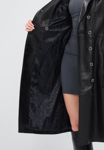 Кожаное пальто