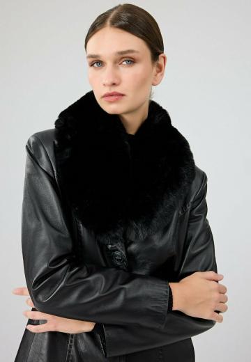 Кожаное пальто