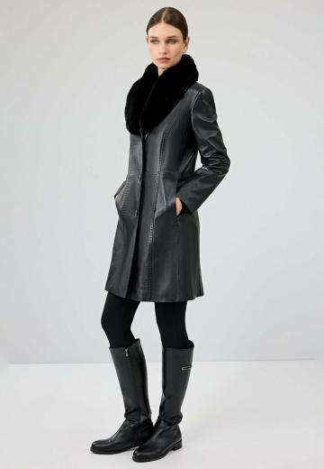 Кожаное пальто