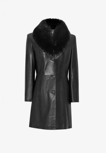 Кожаное пальто