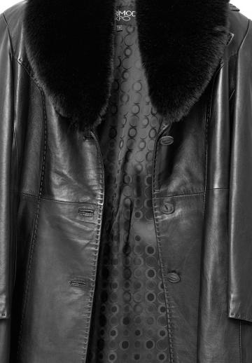 Кожаное пальто