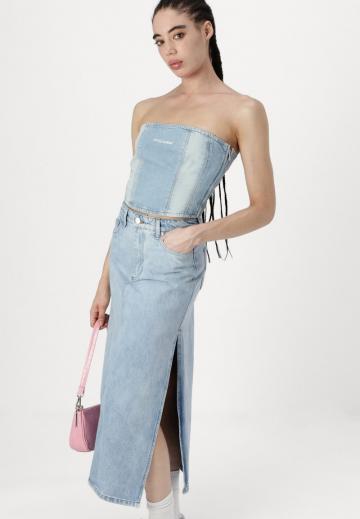 Юбка с накладными карманами