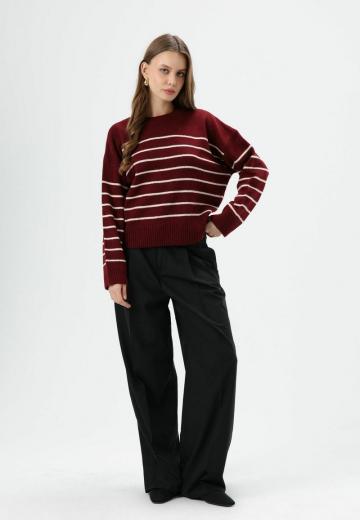 Пуловер в полоску