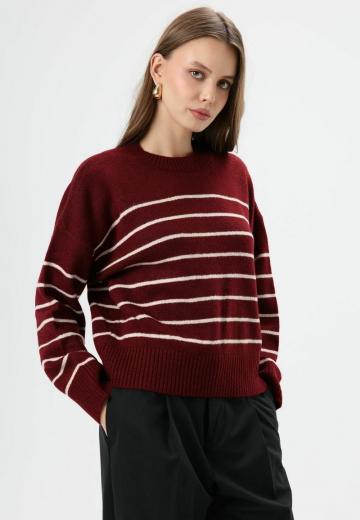 Пуловер в полоску