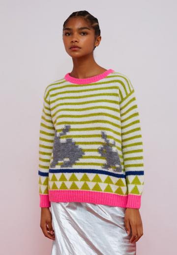Пуловер в полоску