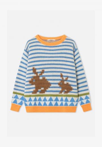 Пуловер в полоску