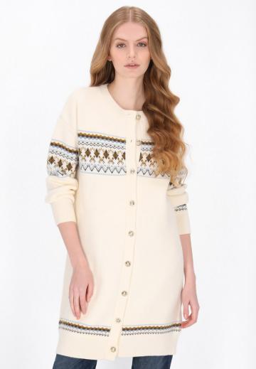 Жаккардовая вязаная кофта